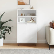 Credenza-Buffet-Armadio da cucina Alta Bianca 60x36x110 cm in Legno Multistrato 310676