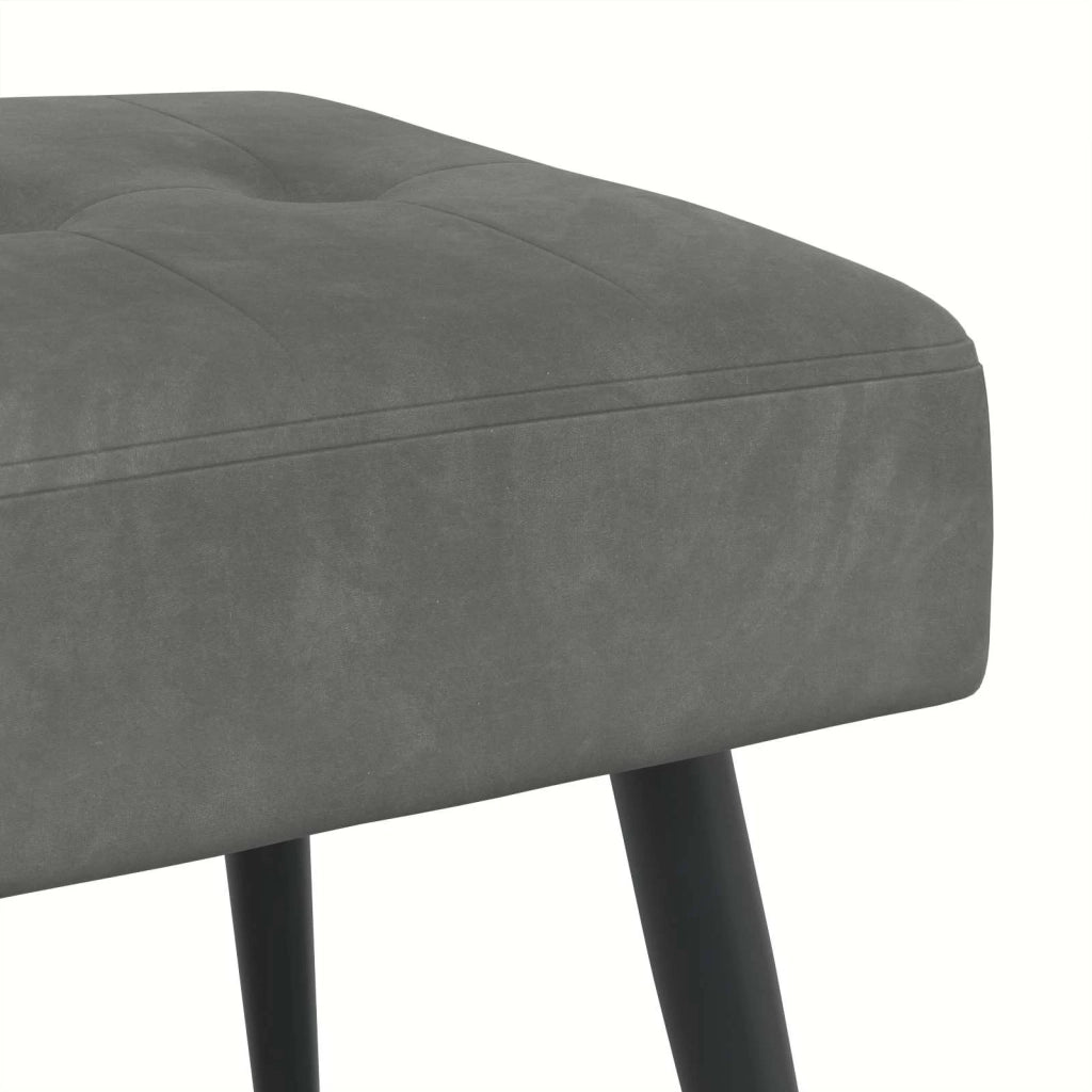 Panchina con bottoni imbottiti Grigio Scuro 110 x 40 x 46 cm 42038530