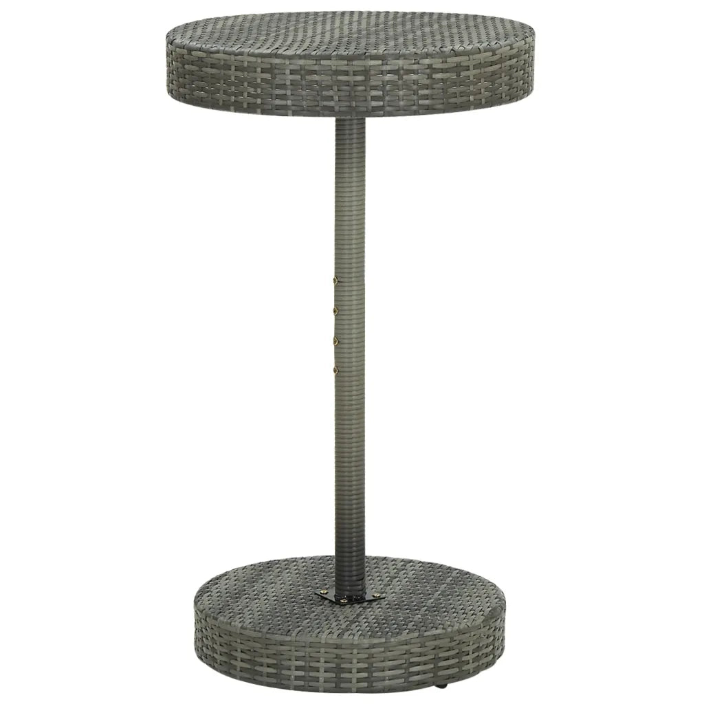 Set Bar da Giardino 3 pz | Set Salotto da Giardino con Cuscini in Polyrattan Grigio