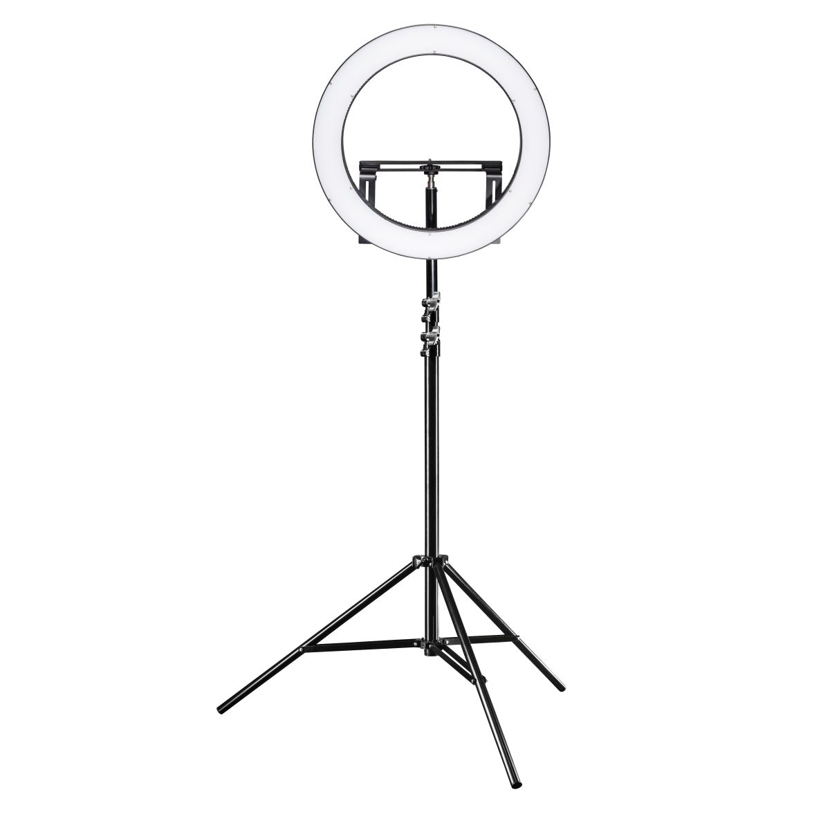 Ring light a LED 500 Bi-Color dimmerabile con treppiedi fotografico, Luce ad anello da 32W per foto e video con settori commutabili e accessori