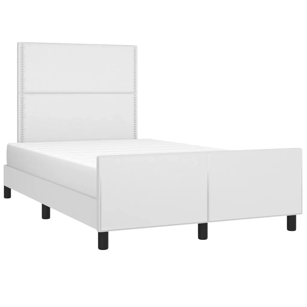 Giroletto con Testiera Bianco 120x200 cm in Similpelle 3125501