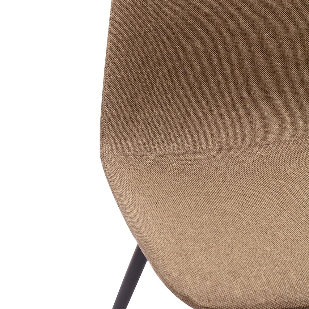 Sedia da pranzo in tessuto e metallo - Xylo - Set di 2 - Beige chiaro