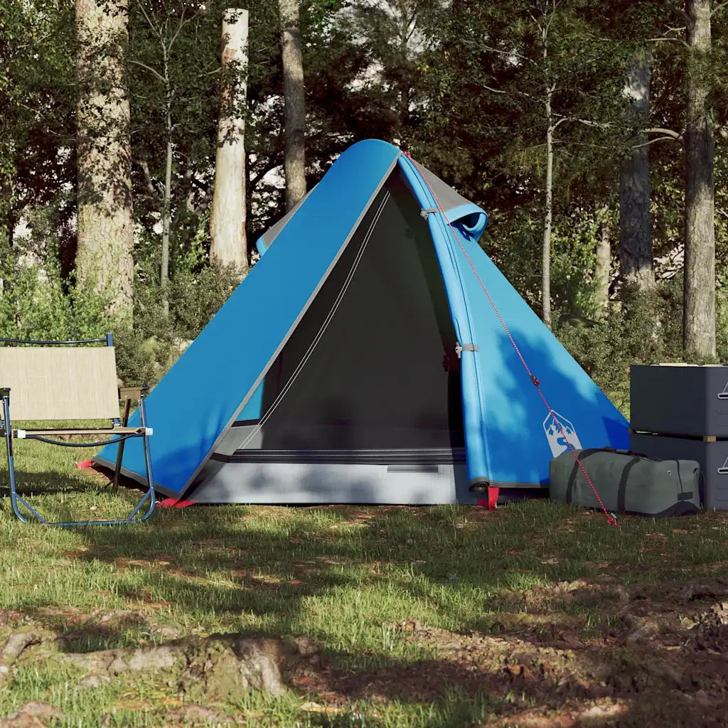 Tenda da Campeggio a Cupola per 2 Persone Blu Impermeabile 94320