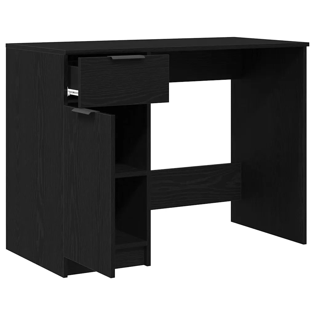 Scrivania Rovere Nero 100 x 50 x 75 cm Legno multistrato 862779