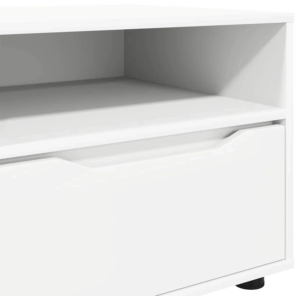 Mobile porta TV moderno rettangolare bianco con cassetto e ripiani decorativi di design 100 x 48 x 43 cm in legno ingegnerizzato bianco 02_0054661
