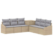 Set di divani 7 pcs Beige e Grigio Chiaro 3448749