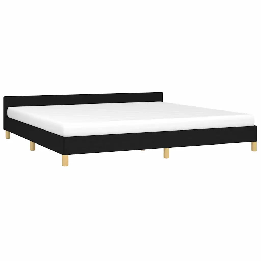Giroletto senza Materasso-Struttura Letto Nero 200x200 cm in Tessuto 486709