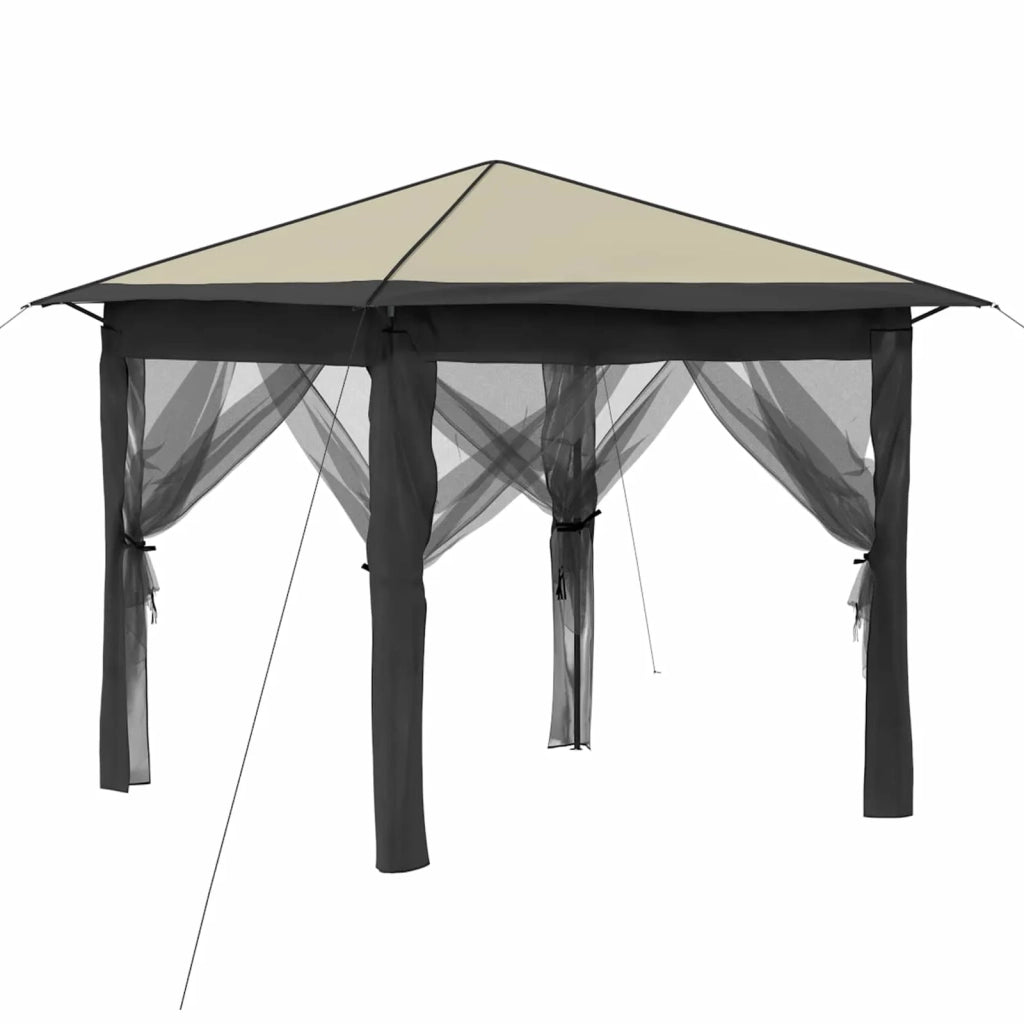 Gazebo con 4 Pareti 2,6 x 2,6 m Crema e Antracite 42036807
