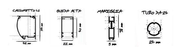 Zanzariera laterale a molla Z40 in kit da taglio Misure L150cm x H250cm - Colore Marrone 8017	