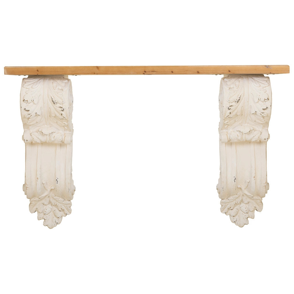 Mobile da ingresso in legno bianco 153x32,5x93h