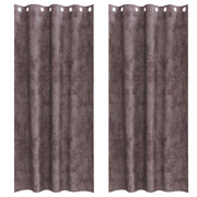 Tende in Velluto con tende 2 pz Marrone 225 x 140 cm Velluto