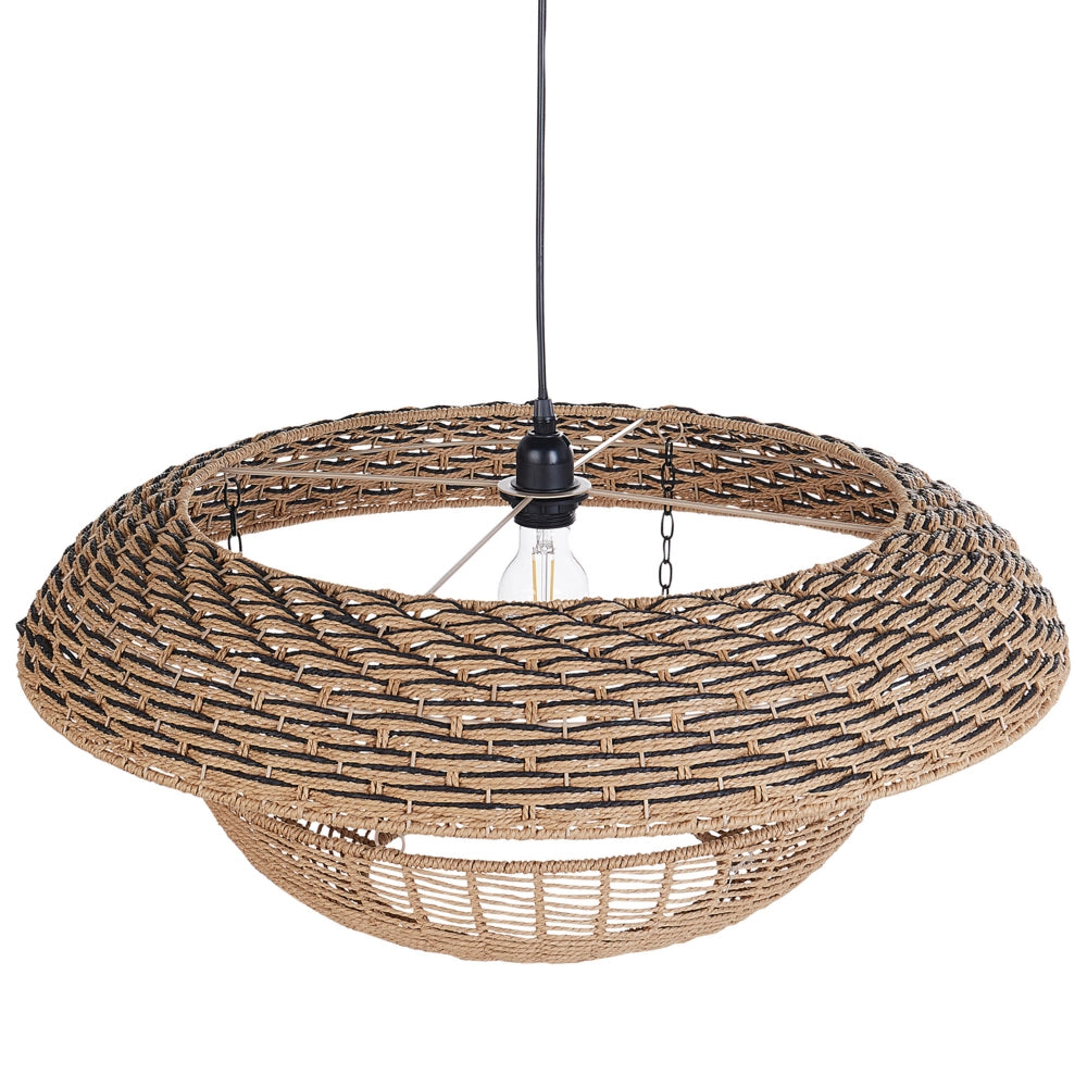 Lampadario in corda di carta illuminazione naturale soggiorno stile elegante