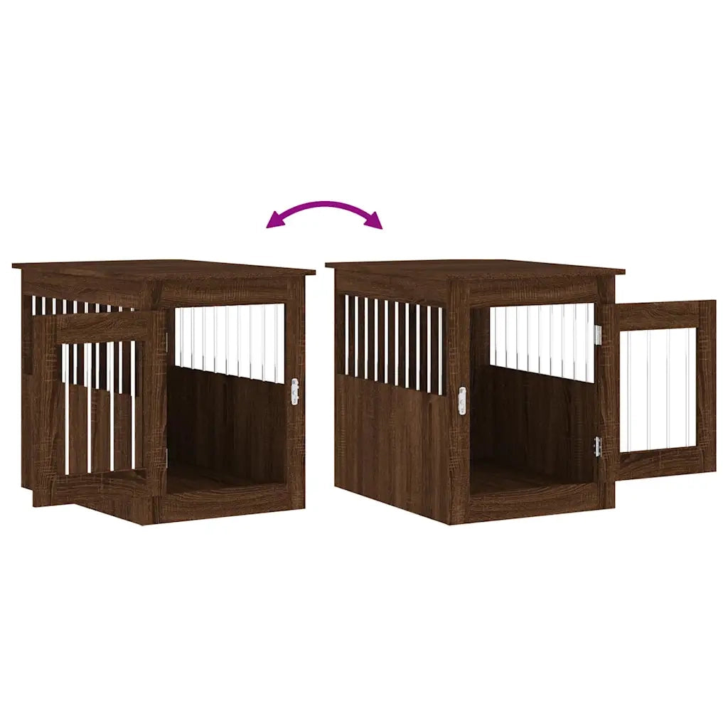 Gabbia Cani Arredamento Rovere Marrone 55x75x65cm Multistrato CFW8670419
