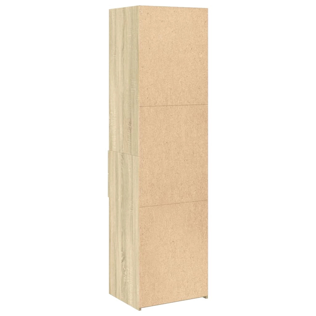 Buffet credenza cassettiera armadio mobile contenitore organizer cucina soggiorno salotto rovere Sonoma alto 50 x 42,5 x 185 cm legno ingegnerizzato marrone 02_0034072