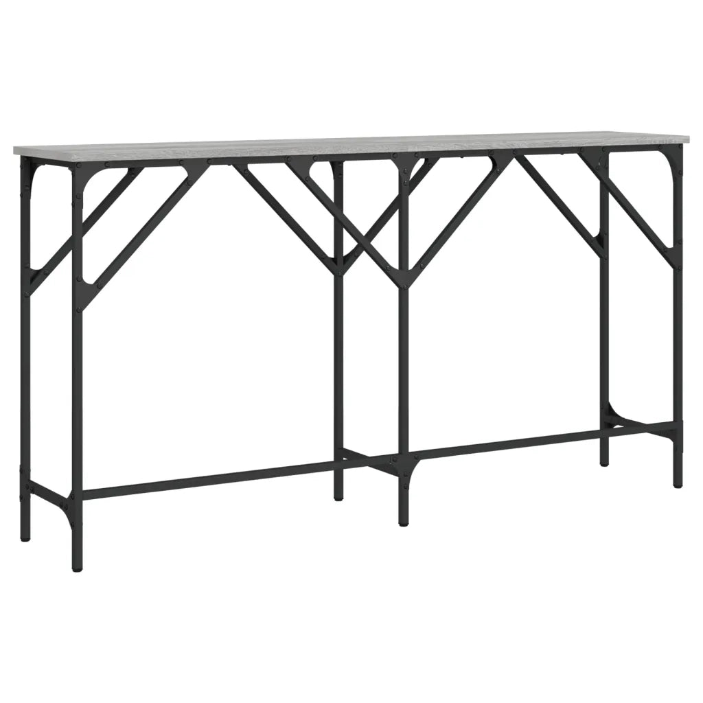 Tavolo Consolle Grigio Sonoma 140x29x75 cm in Legno Multistrato 837760