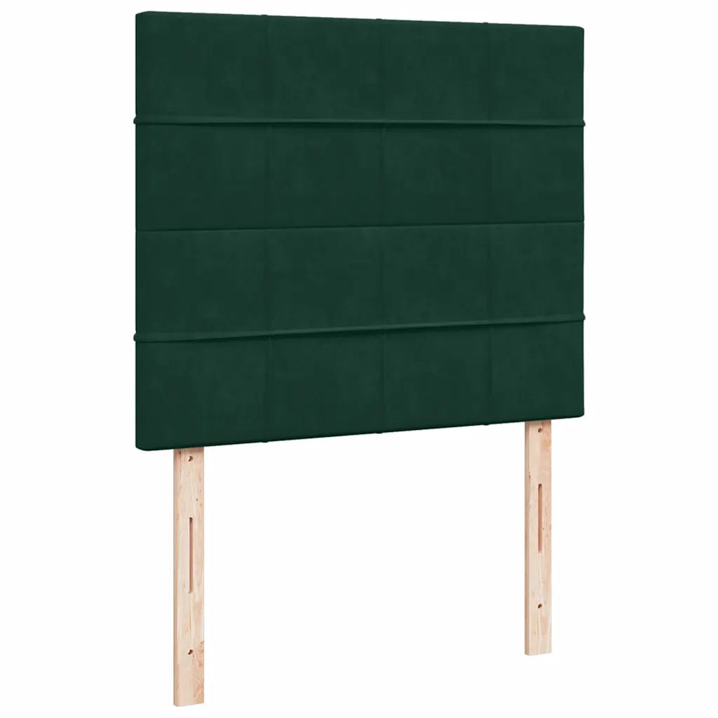 Giroletto a Molle con Materasso Verde Scuro 120x200 cm Velluto 3290885