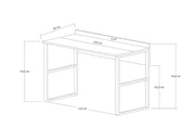 Scrivania in legno "Rana" - 120 x 75 x 60 cm - Noce, Nero