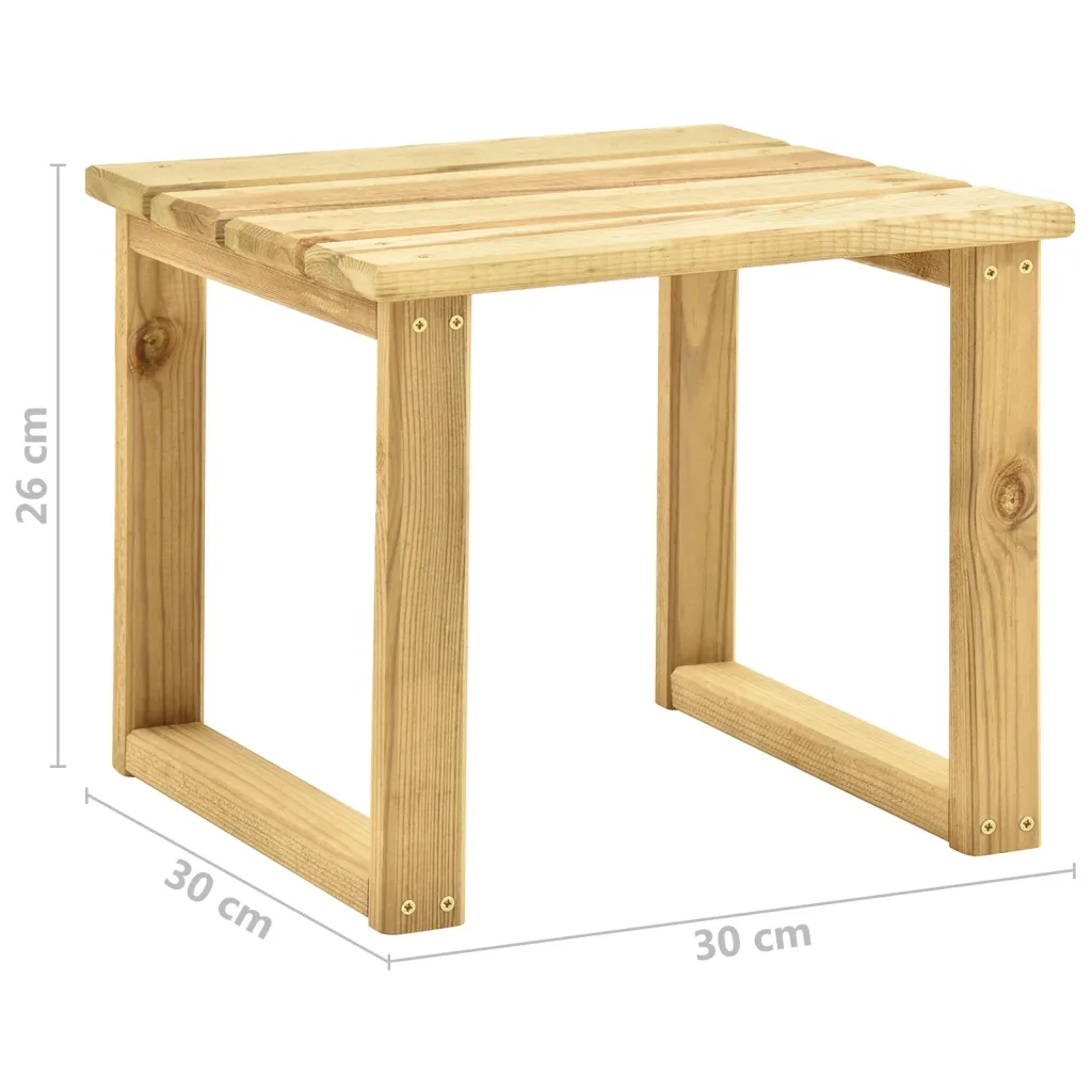 Lettino da Giardino con Tavolino Cuscino Legno Pino Impregnato cod mxl 61138