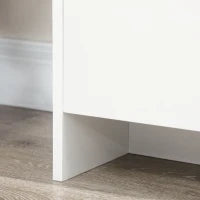 Credenza Moderna a 12 Ripiani Interni in Truciolato per Cucina, Soggiorno e Ingresso, 120x35x85 cm, Bianco