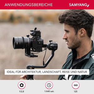 Obiettivo grandangolare per cinema e video 24mm T1,5 VDSLR MK2 – luminosità T1,5 per Sony E Mount, Lunghezza focale fissa, full-frame e APS-C, risoluzione 8K