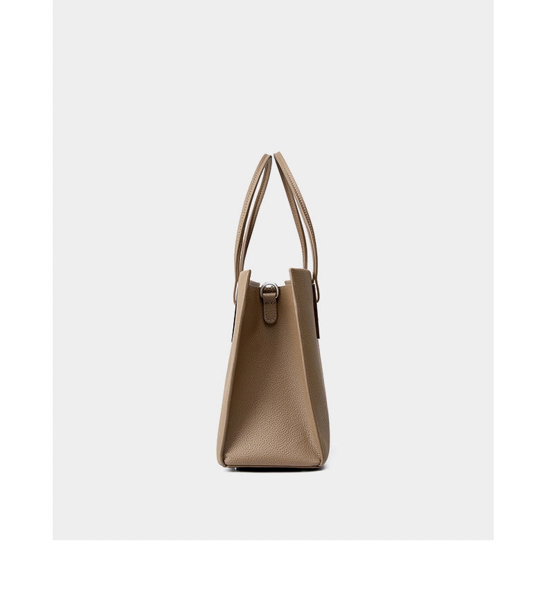 Borsa da donna in vera pelle, grigia