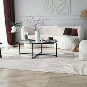 Anna, Tavolino da Salotto Resistente All'appannamento, 94x64x35h cm Nero