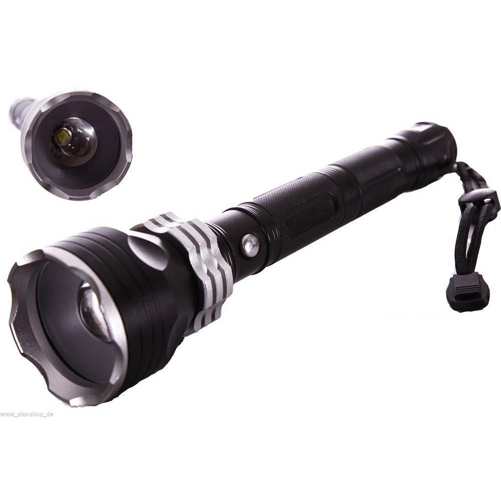 Trade Shop - Torcia Lampada Led Cree T6 Ricaricabile 2000 Lumen 80000 W Con Prolunga Bl-1899 -