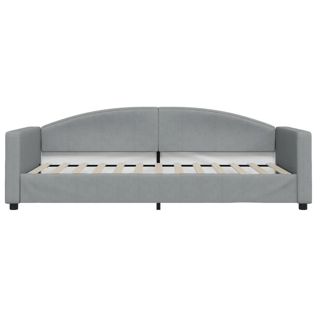 Letto da Giorno Grigio Chiaro 90x200 cm in Tessuto