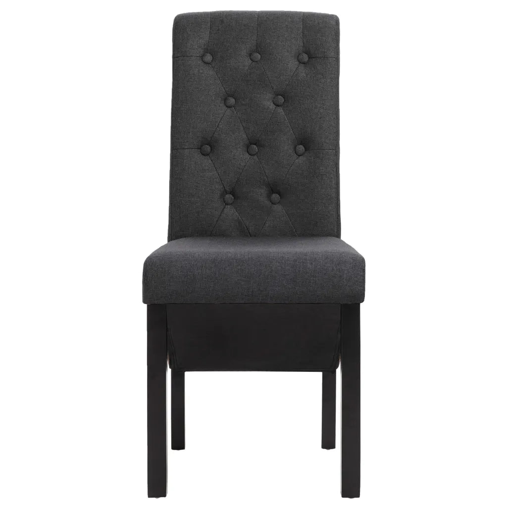 Sedie da Pranzo 2 pz Grigio Scuro in Tessuto cod mxl 21115