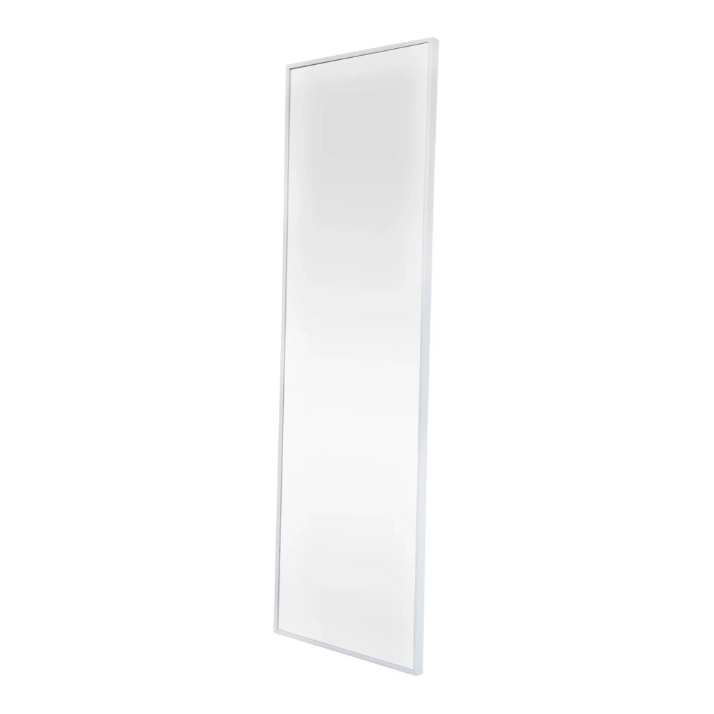 Specchio decorativo per porta dal design moderno 120 x 37 x 2 cm bianco 03_0010149