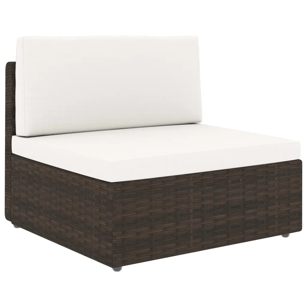 Set Divani da Giardino 4 pz in Polyrattan Marrone cod mxl 39677