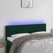 Testiera a LED Verde Scuro 144x5x78/88 cm in Velluto 3121901