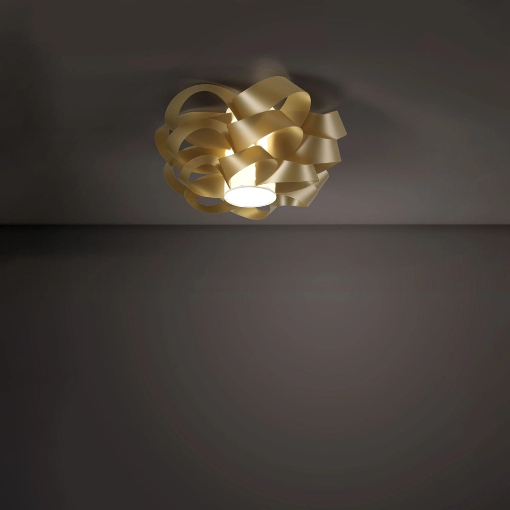 Plafoniera Moderna Cloud Polilux ® New Gold 1 Luce E27 D50Cm