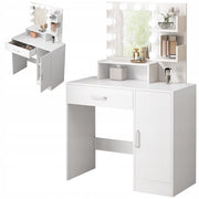 TOILETTE COSMETICA PER IL TRUCCO CON SPECCHIO LED MODERNA GLAMOUR LOFT