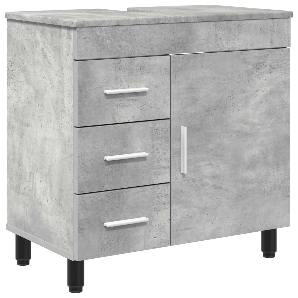 Mobiletto da bagno Grigio Cemento 60 x 35 x 60 cm