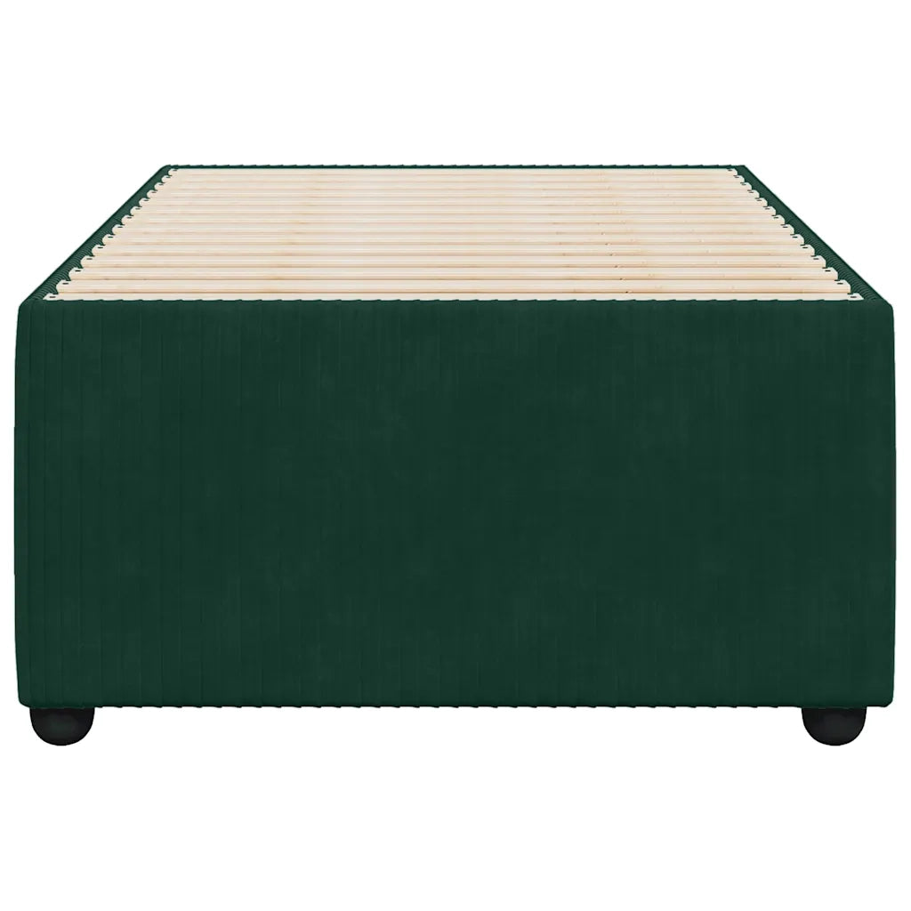 Giroletto senza Materasso Verde Scuro 90x200 cm in Velluto 3284985