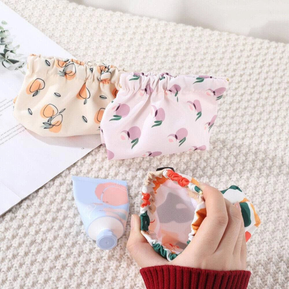 Trade Shop - Borsa Per Trucco Cosmetici Tascabile Donne Toilette Decorata Viaggio Campeggio -