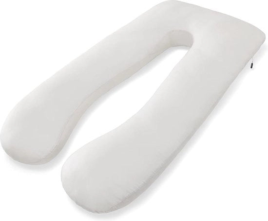 Cuscino per gravidanza - Cuscino per alimentazione - Cuscino laterale - Cuscino a forma di corpo - Adattabile in durezza - 130 x 70 cm - Grigio