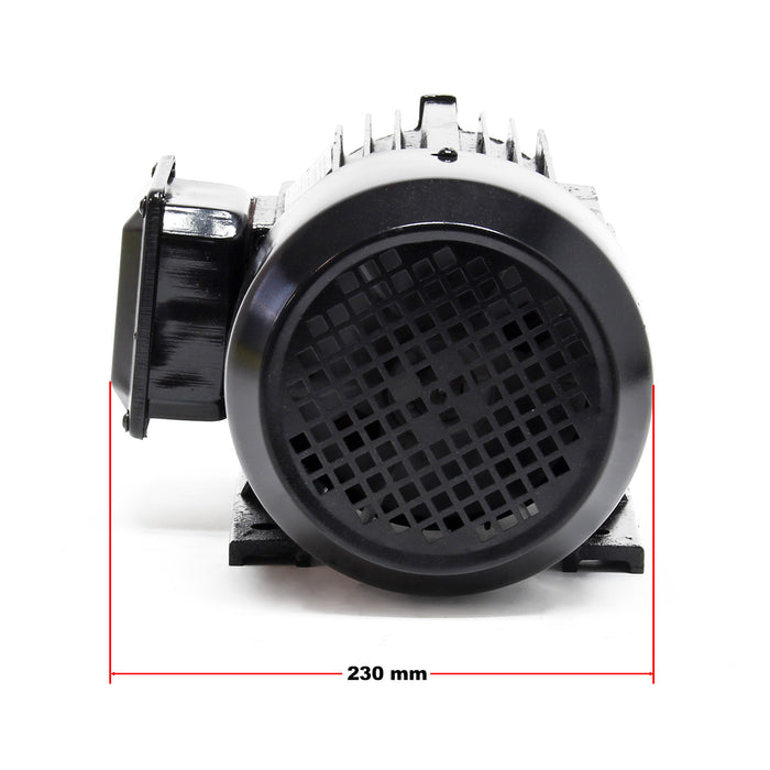 Motore elettrico trifase asincrono, 400V, 2 poli 2,2 kW (3CV), avvolgimento in rame, montaggio B3