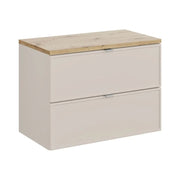 Set da bagno BRAZZA: mobile sottolavabo con cassetti 80cm + piano per lavabo effetto legno