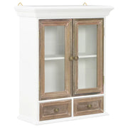 Mobiletto a muro vintage multifunzionale per cucina soggiorno bagno 49 x 22 x 59 cm legno composito bianco 02_0046391