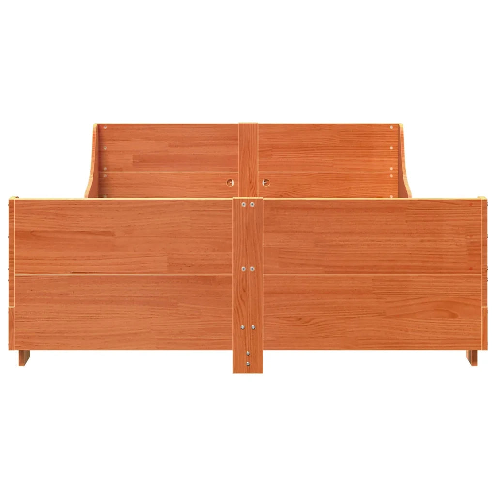 Letto senza Materasso Marrone Cera 120x200 cm in Legno di Pino 850772