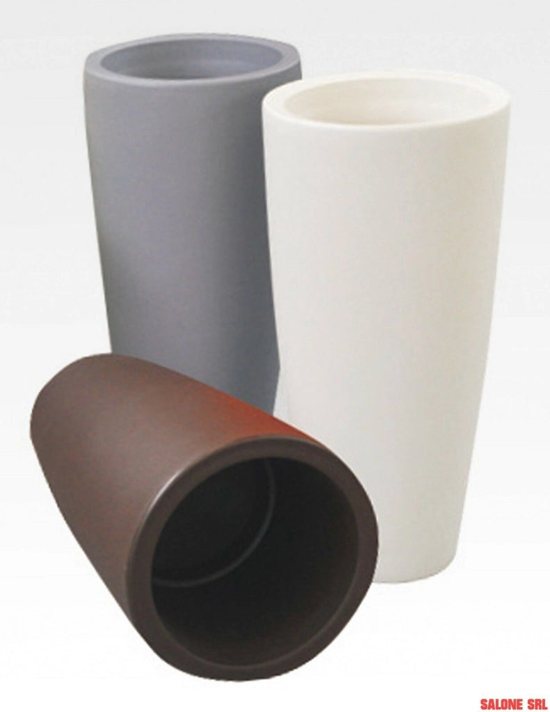 VASO HOME TONDO BIANCO CM.40X90H DA ARREDO INTERNO ESTERNO GIARDINO
