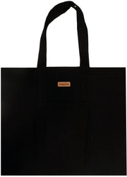 Borsa in cotone 100% – Borsa in gabardine – Borsa in tessuto riutilizzabile, borsa per spesa – Lavabile in macchina e adatta a carichi pesanti (nero)