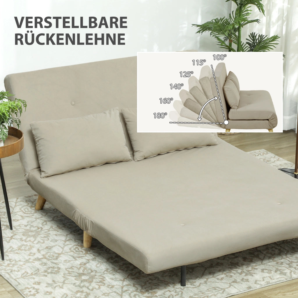 Divano letto Relaxsofa ¨C zephmum ¨C velluto beige 130x78x79