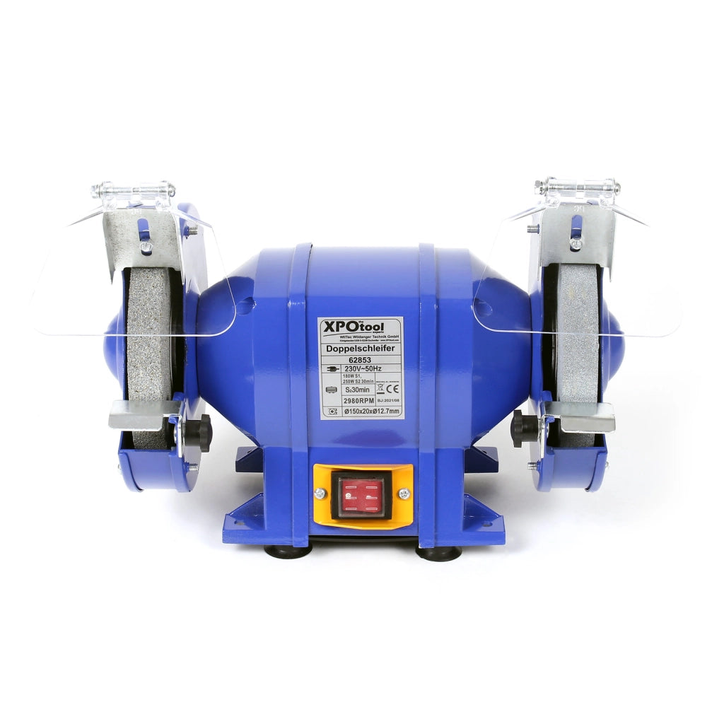 Smerigliatrice doppia 250W Ø mole 150mm Con mola a grana grossa e mola a grana fine