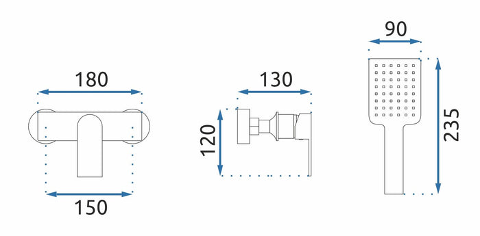 Rubinetto Doccia Urban Gold