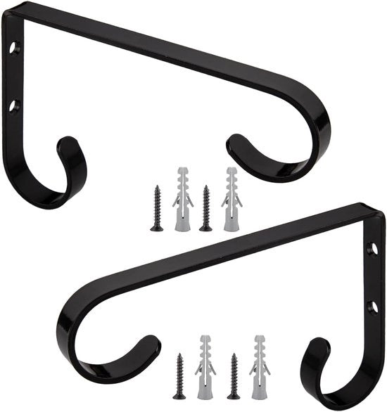 Set di supporti per piante - Ancore decorative per esterni - 2 pezzi - Metallo