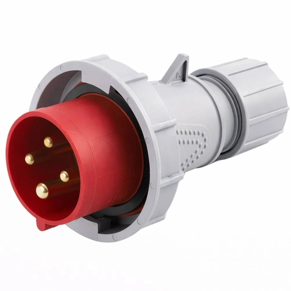 Spina industriale ecova trifase rossa ip67 3p+t resistente e sicura *** ampere 32 ampere, confezione 1