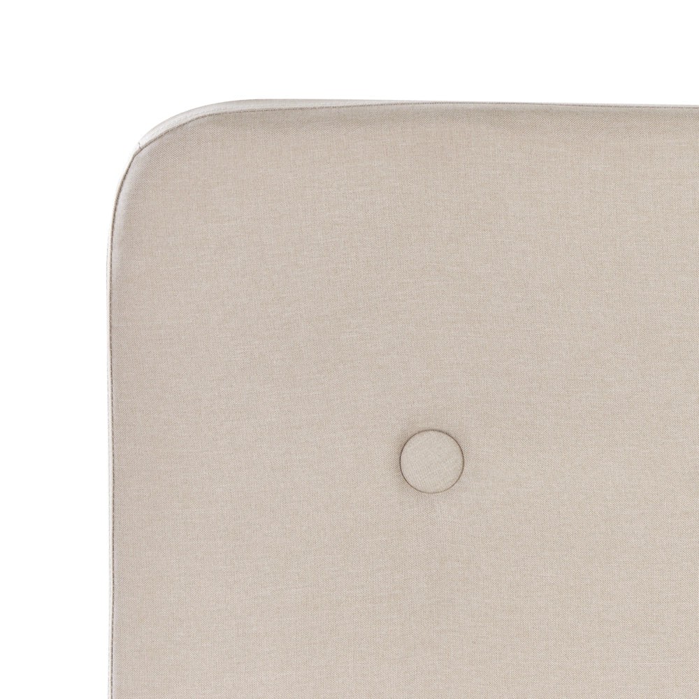 Letto a doghe Gambe in legno imbottite in tessuto poliestere beige 90 x 200 Taglia unica Design moderno